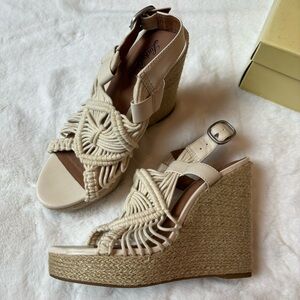 Lucky Brand Reese Espadrille Macrame Wedge Sandals Size 9.5